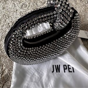 Abacus artificial crystal mini top handle bag BLACK